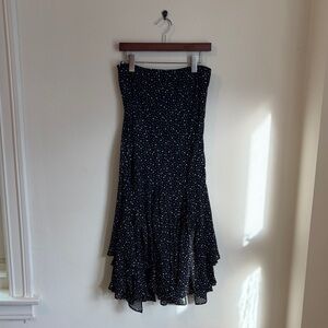 MSK Strapless Polka Dot Dress